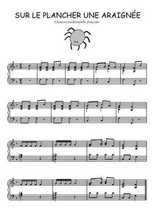 Téléchargez l'arrangement pour piano de la partition de Sur le plancher une araignée en PDF